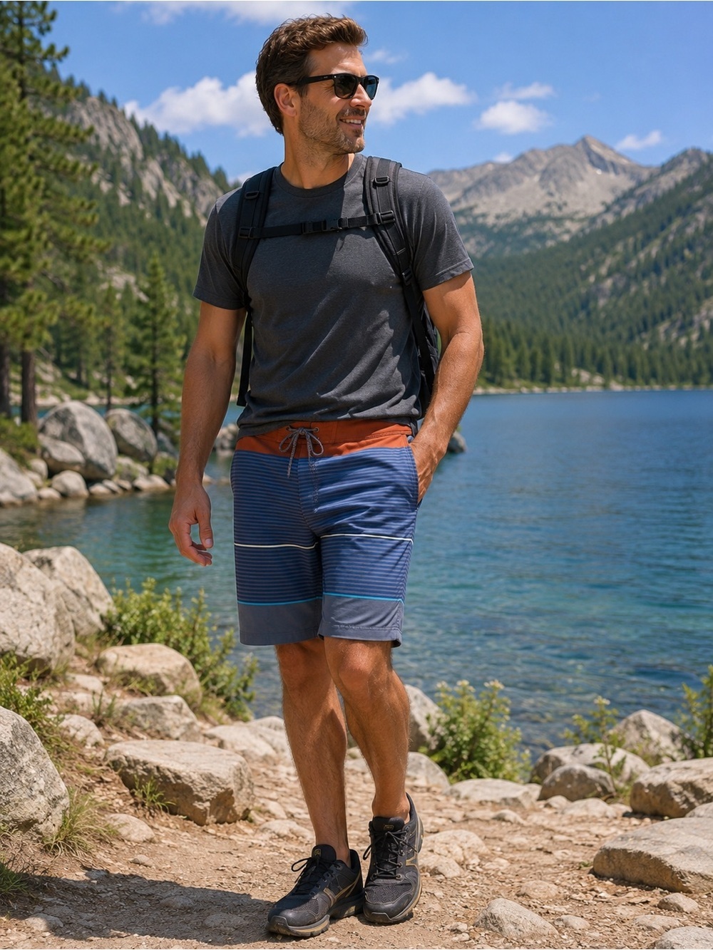 NWT Patagonia HYDRO PEAK BOARD SHORT – 18 INCHES TIE CLOSURE SIZE 44 SWIM Trunks